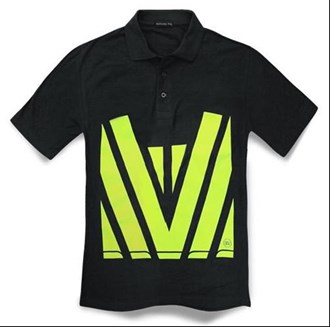 BASIC TRUCKER POLO WITH HI-VIS PRINT - Front and Back