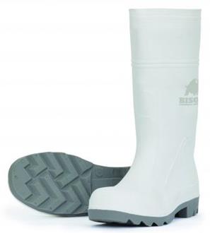 WHITE PVC SAFETY GUMBOOTS - FOOD GRADE , Nitrile  