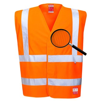 HI VIS ANTI STATIC PW SAFETY VEST | FLAME RETARDANT | VELCRO CLOSURE