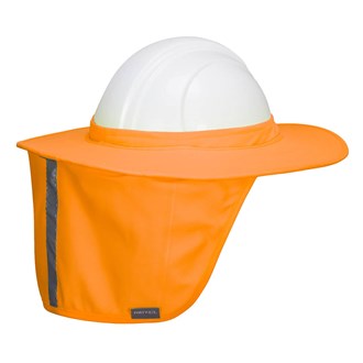 HI VIS HARD HAT BRIM WITH NECK SHADE | PORTWEST