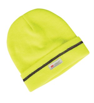 BEANIE - HI VIS - Double Layer , with Reflective Strip - 