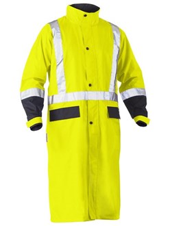 BISLEY TAPED HI VIS LONG RAIN COAT