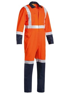 HI VIS OVERALLS 100% COTTON TTMC - Lightweight