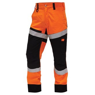 HI VIS CARGO SAFETY PANTS, TOUGH RIPSTOP COTTON,