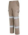 CARGO WORK PANTS, REFLECTIVE TAPE, STRETCH CANVAS COTTON