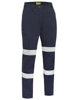 BISLEY WOMENS TAPED STRETCH COTTON DRILL CARGO PANTS