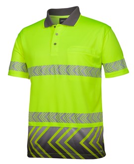 ARROW SUB HI VIS POLO - Day/Night | Segmented Reflective Tape | Short Sleeve