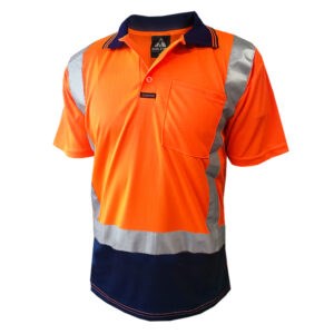 HI VIS STT POLO - Polyester. Wicking Fabric to Stay Dry