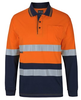 COTTON HI VIS POLO - Long Sleeve,  100% Cotton, Breathable