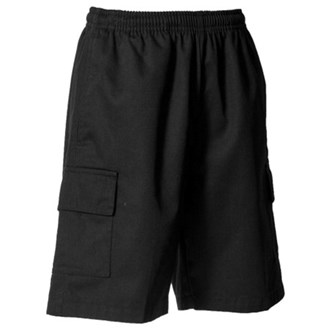 COTTON/POLY CARGO SHORTS | ELASTICATED WAIST | SIDE AND CARGO POCKETS | COMFORT PLUS
