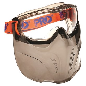 SAFETY GOGGLES WITH FACE SHIELD - UV Protection | Splash Protection | Vented | Wide Vision
