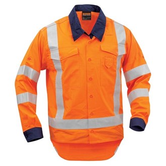 COTTON BISON TTMC-W17 WORK SHIRT - Hi-Vis | Light Weight