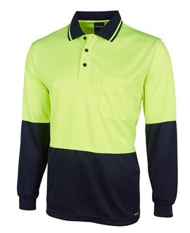 TRADITIONAL HI VIS POLO SHIRT - LONG SLEEVE, DAY USE