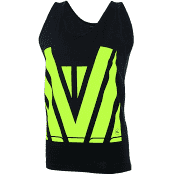 BASIC TRUCKER SINGLETS WITH HI VIS PRINT, Cotton | Print Front & Back