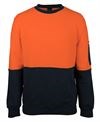 HI VIS COTTON SWEATSHIRT, 100% Cotton, Crew Neck, Heavyweight