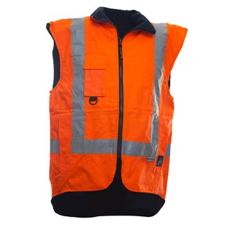 STT Hi VIS FLEECE LINED VEST, TTMC-W17, Warm & Waterproof