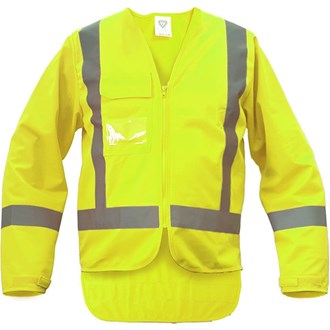 HI VIS LONG SLEEVE VESTS - Reflective Tape, TTMC-W17